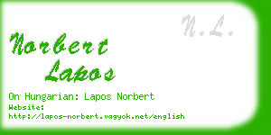 norbert lapos business card